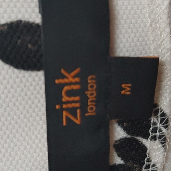 ZINK London size S (Off) White red purple pink floral dress short sleeves - Picture 13 of 15